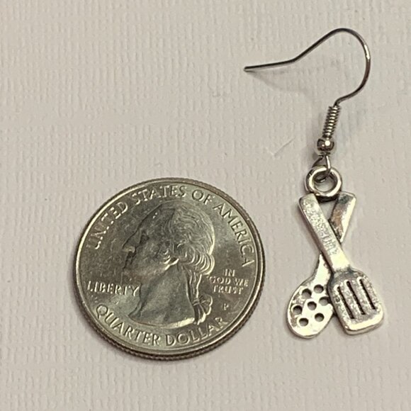 Spoon Earrings, Chef Earrings, Cooking Earrings, Funny Food Earrings, Gift Idea - Picture 3 of 4